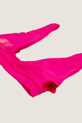 Inside view - Jen mastectomy bikini top with pockets, pink | POST SWIM