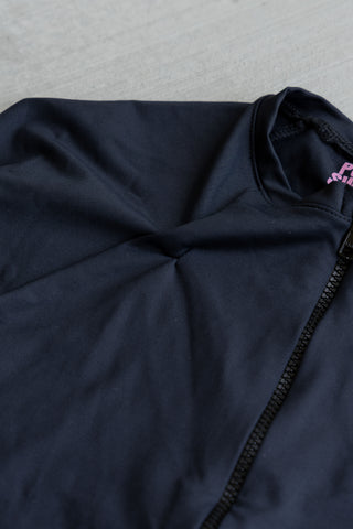 Zip Up One Piece - Black
