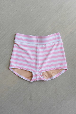 Boyshort - Pink & White Stripes