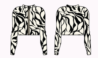MELANIE ZIP FRONT RASH GUARD