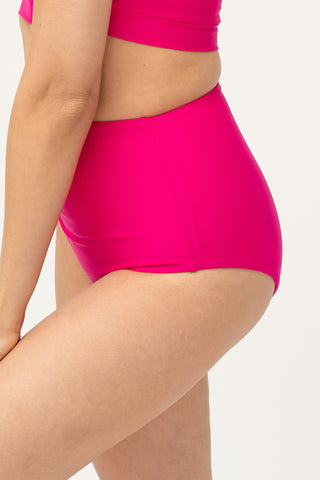 post swim, strength collection, mary powerful pink, high waist full coverage bikini bottom, tummy control comfortable high waist bikini bottom, scar covering bikini bottom, breast cancer survivor, cancer survivor, post-surgery swim, post-surgery swimsuit, scar coverage bikini bottom, cesarean coverage bikini bottom, c-section coverage bikini bottom, hysterectomy coverage bikini bottom, tummy tuck scar coverage bikini bottom, post surgery swim, post surgery swimsuit, breast cancer swimsuit