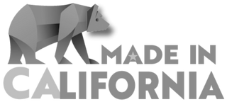 Official Made in California label – certified by the State of California as substantially made in California